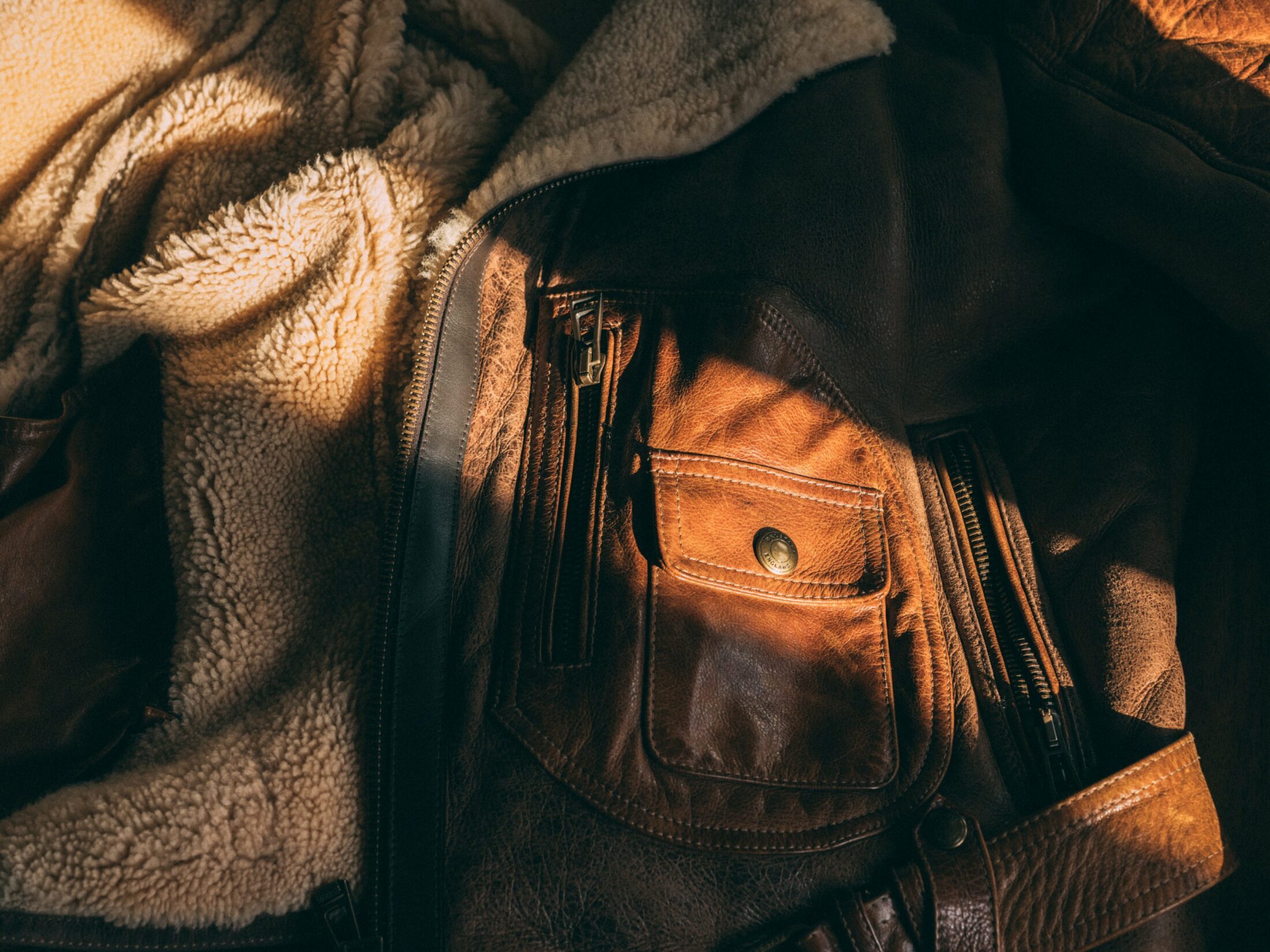Belstaff 羊羔毛皮革夹克