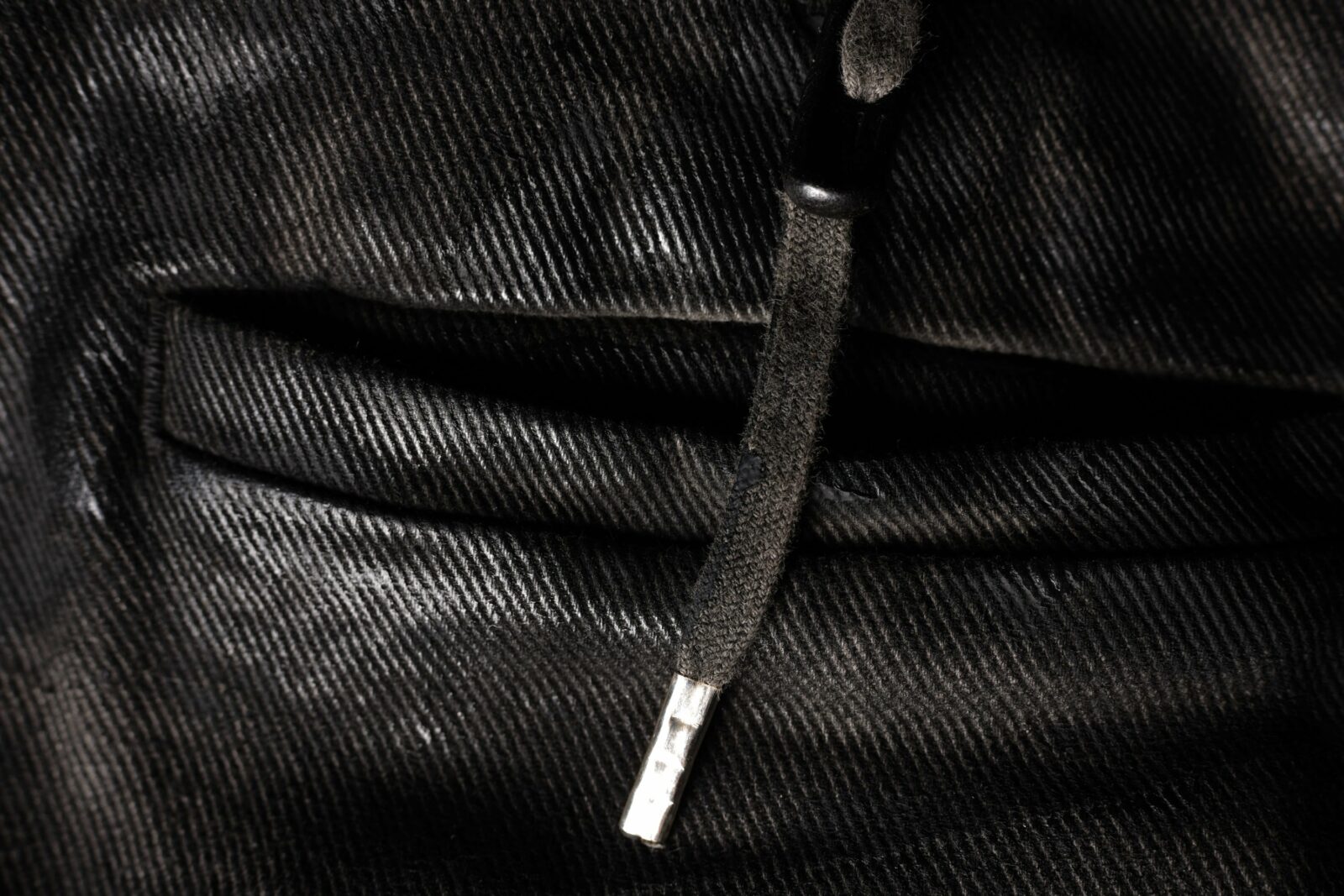Boris Bidjan Saberi P23 Pants P34 Vinyl Coated waxed closeup