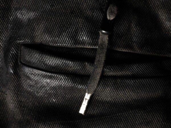 Boris Bidjan Saberi P23 Pants P34 Vinyl Coated waxed closeup