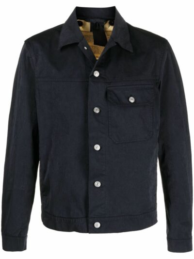 Ten C Jacke mit Knopfleiste - Blau