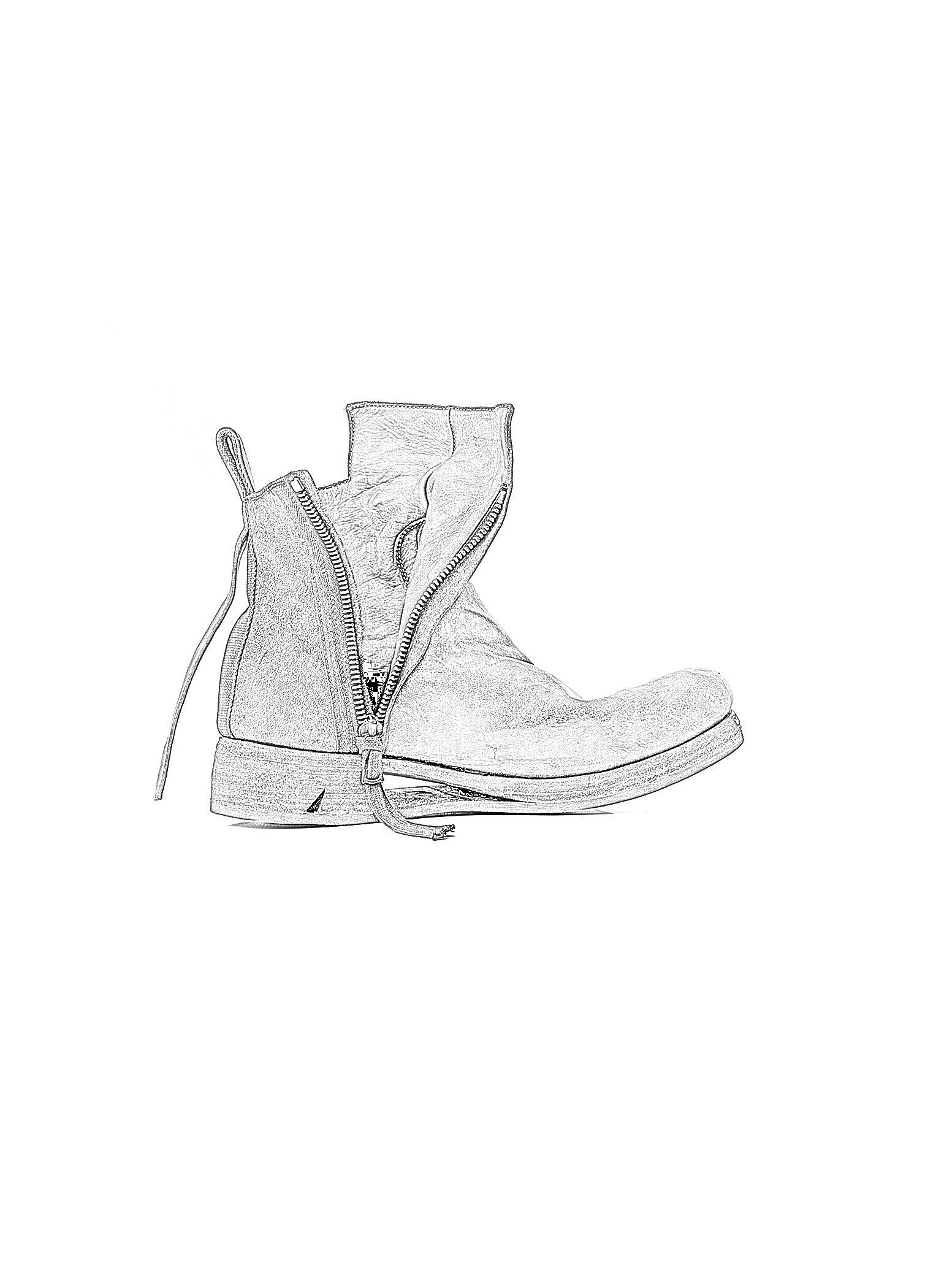 BORIS BIDJAN SABERI BOOT1, black, horse leather (F2519M)