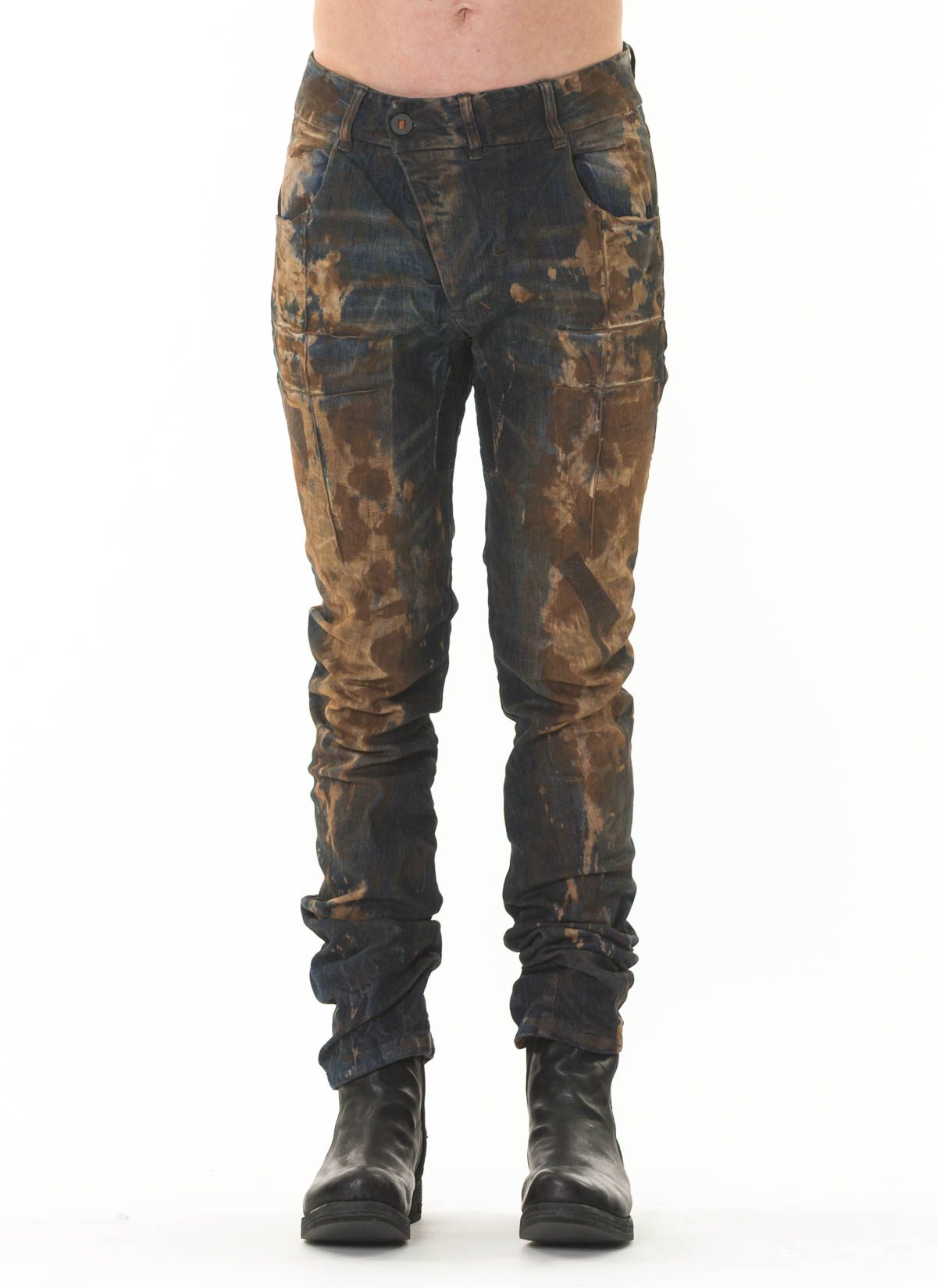 BORIS BIDJAN SABERI P13TF, dirty dark denim - the water bearer, 98% CO / 2%  PU (FKU10002)