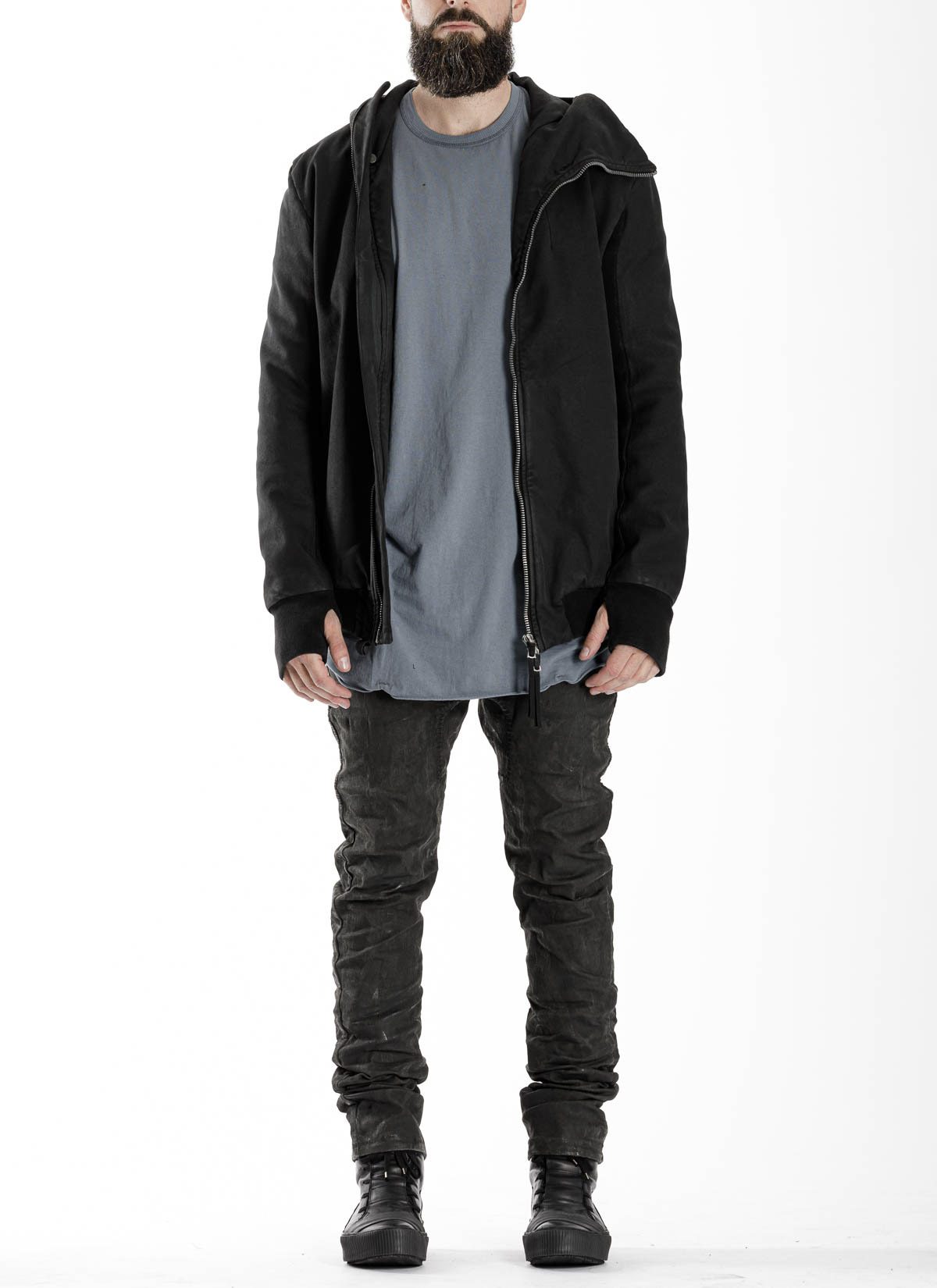 BORIS BIDJAN SABERI ZIPPER22.2, black, cotton/ea (FIF10002)