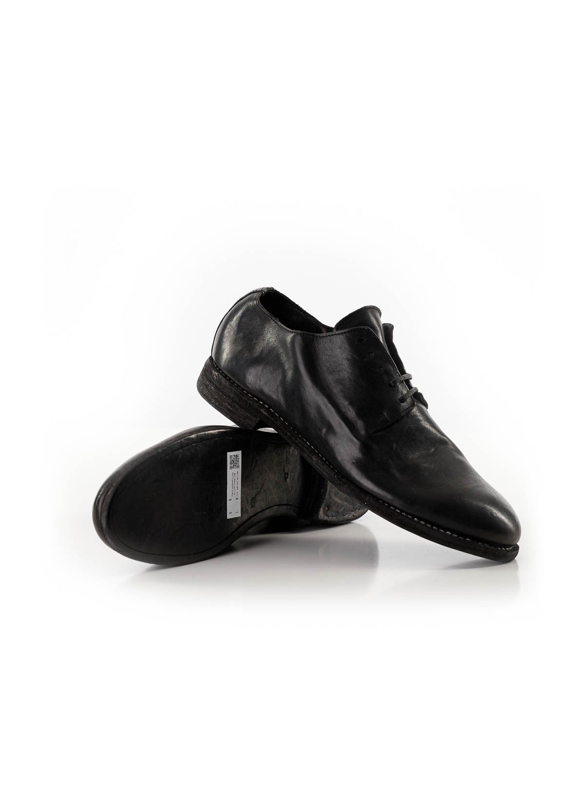 GUIDI 16 One Piece Derby Shoe, black, horse leather