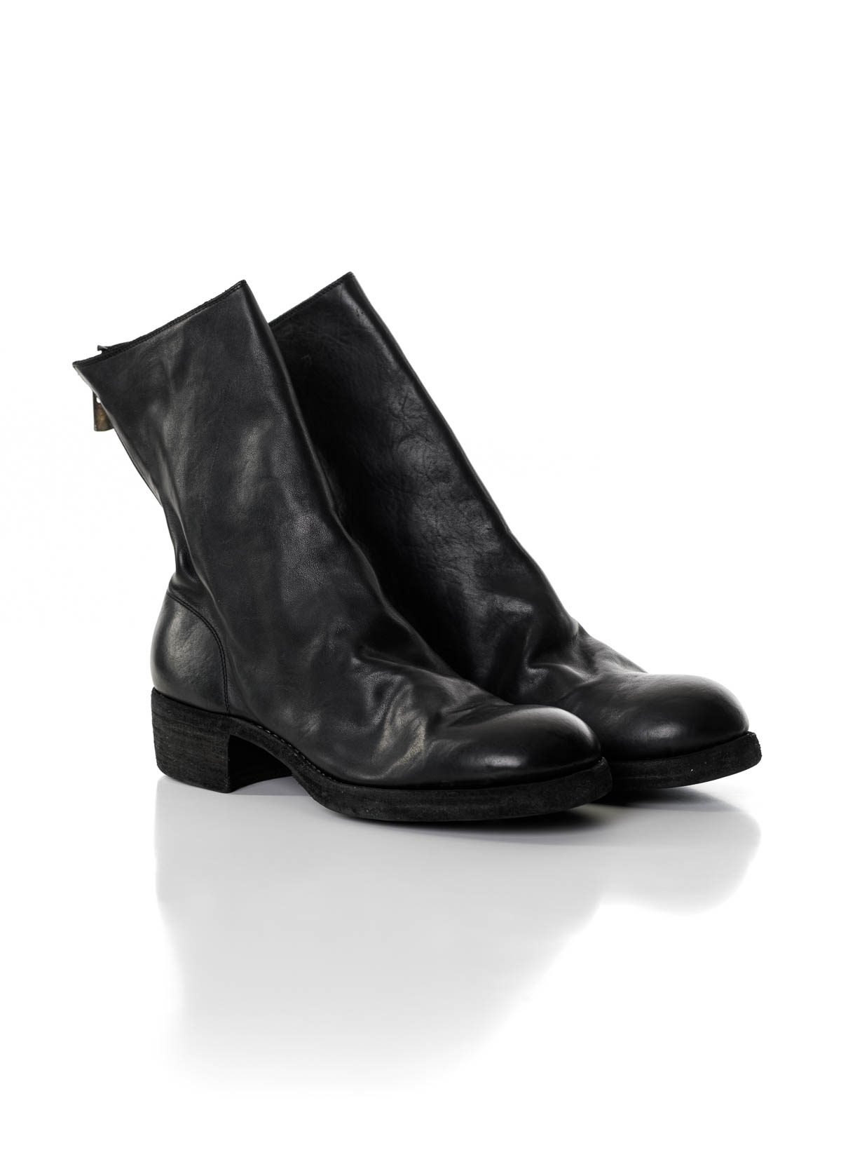 GUIDI 788Z Classic Back Zip Boot, black, horse leather