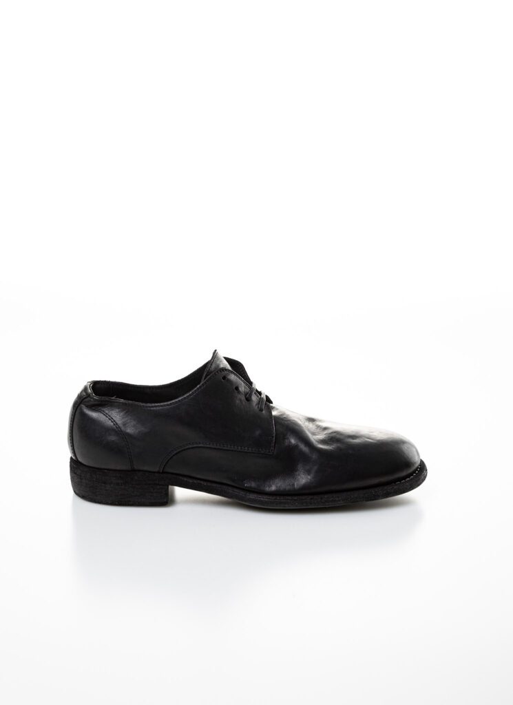 GUIDI 992 Classic Derby Shoe, black, horse leather
