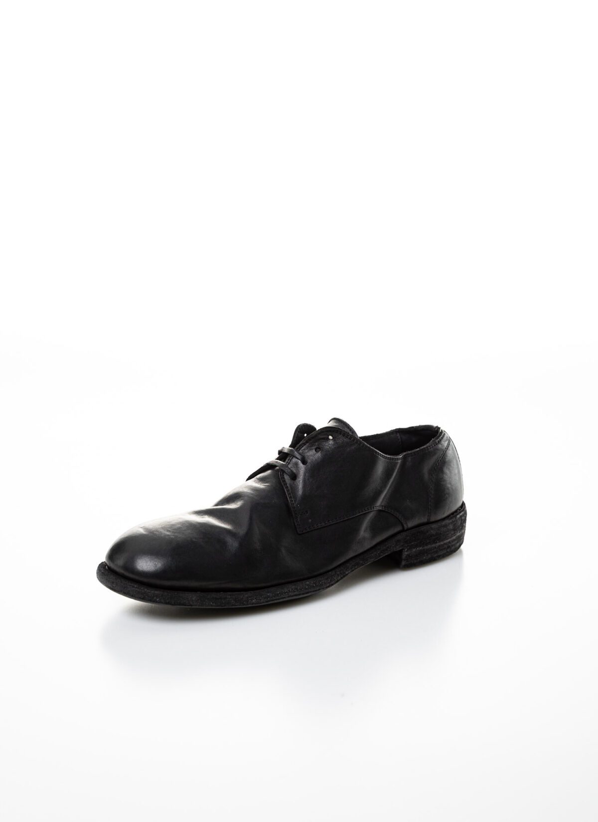 GUIDI 992 Classic Derby Shoe, black, horse leather