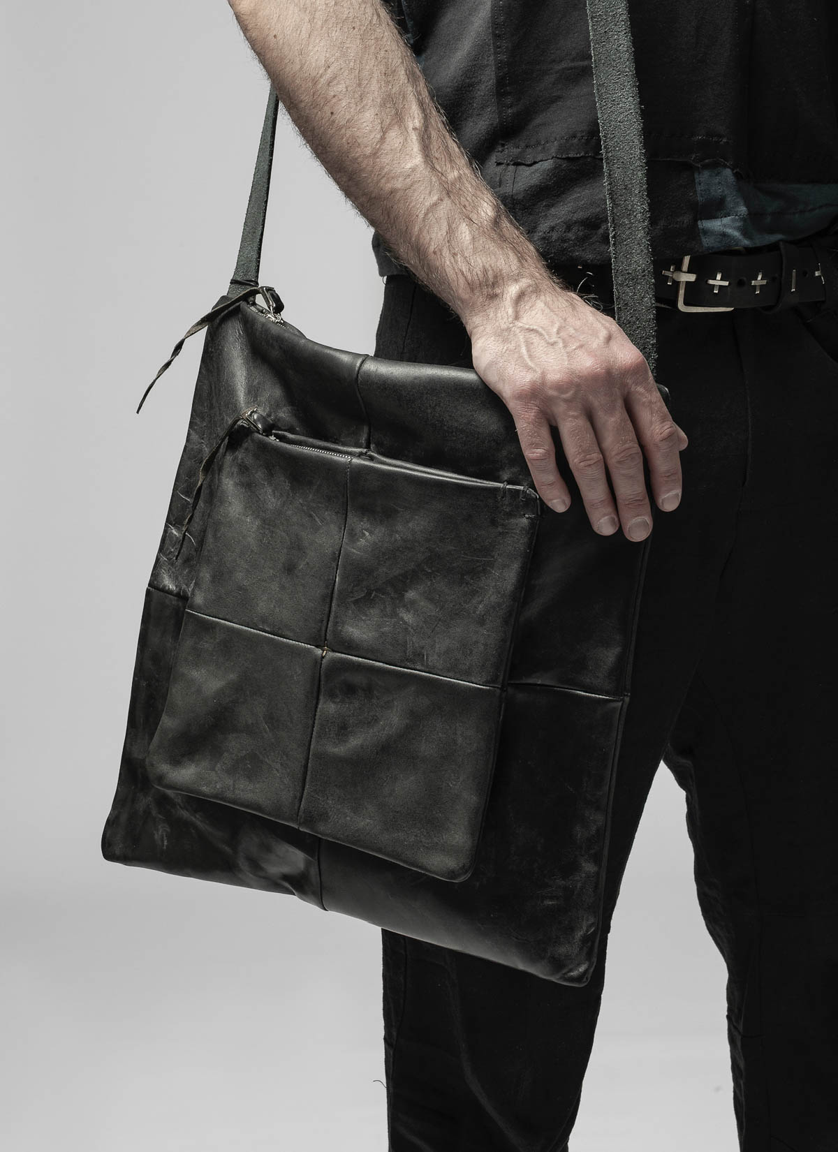 Dark Horse Small Leather Messenger Bag