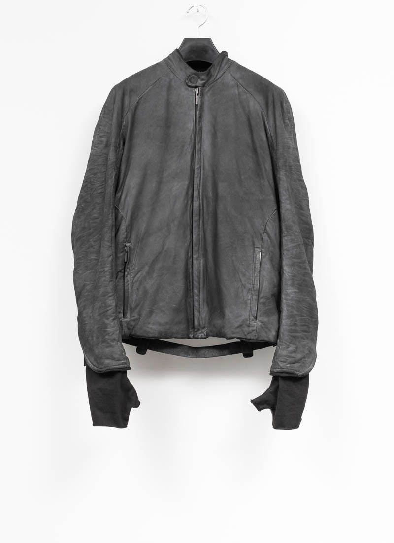 LAYER-0 E_jacket, black, calf leather