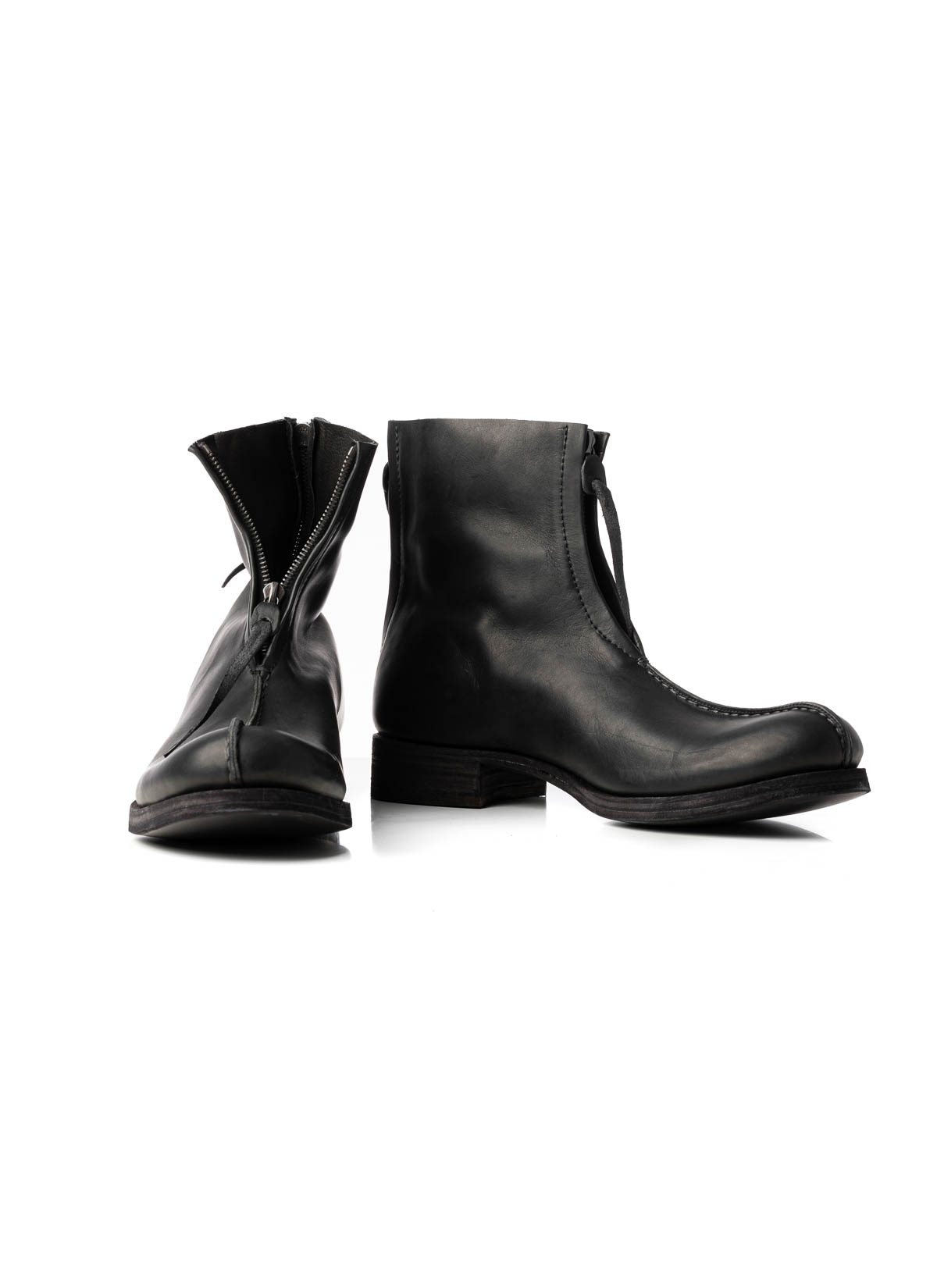 hide-m  m.a+ Maurizio Amadei Back Zip Boot S1N31Z, black