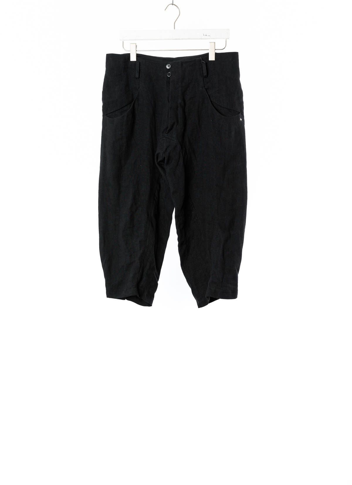hide-m  M.A+ Amadei Men 2 Pocket Loose Short Pants P471C, black