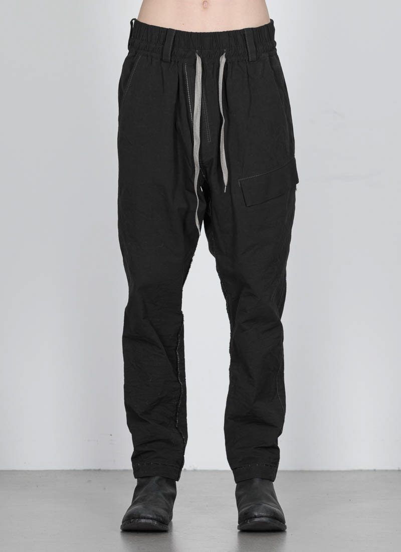 TAICHI MURAKAMI Cargo L/C Pants, black, cotton
