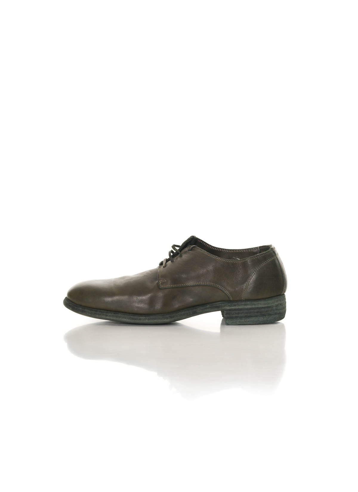 GUIDI 992 Classic Derby Shoe, CV31T military green/grey, horse leather