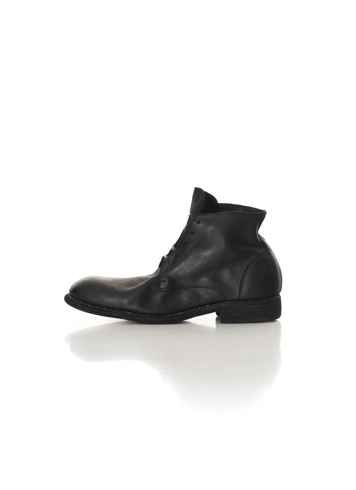 hide-m  GUIDI Men 988 Back Zip Boot, black horse leather