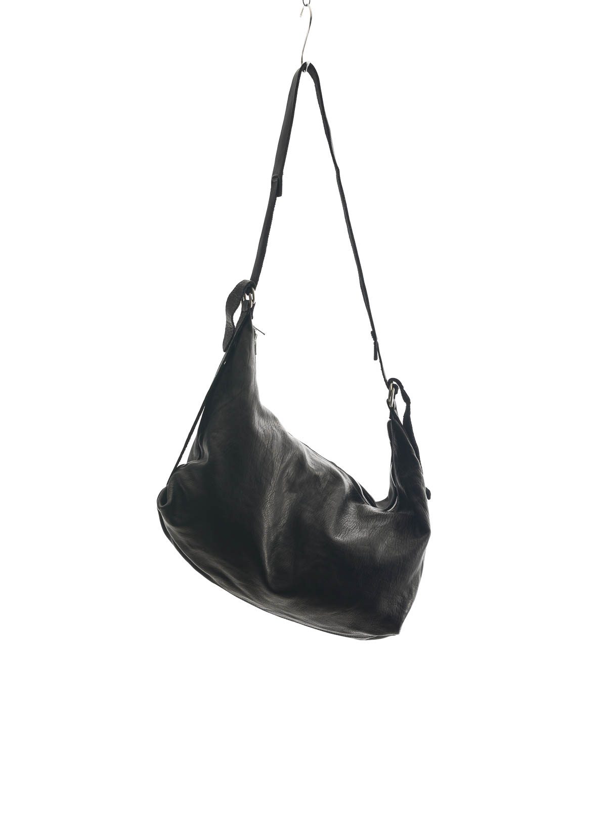 hide-m  GUIDI M100 Small Messenger Bag, black horse leather