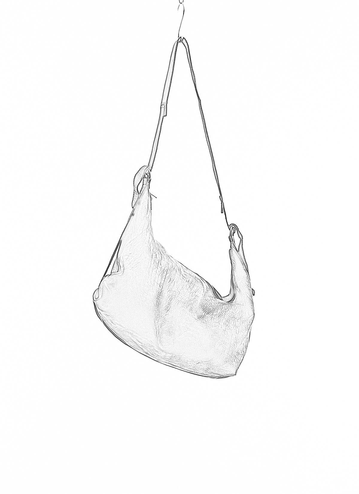 Guidi BK2 Shoulder Bucket Bag in Black Horse Leather