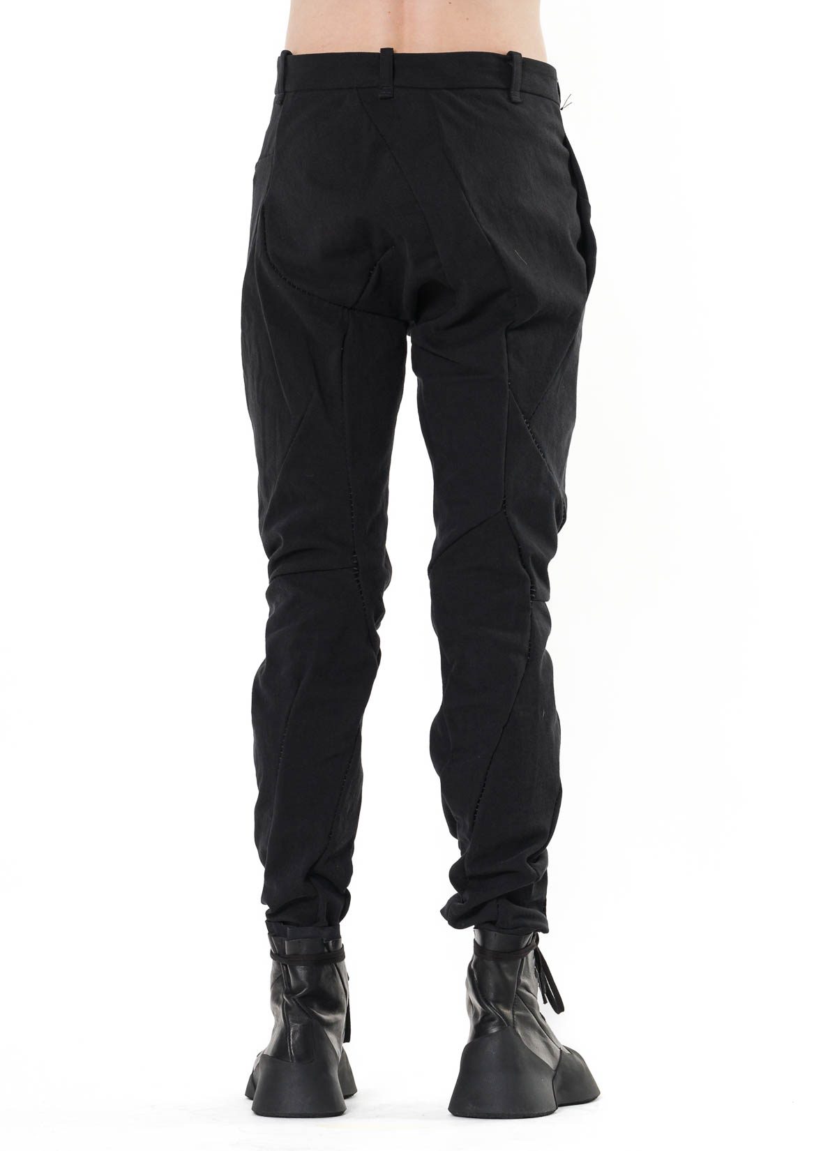 LEON EMANUEL BLANCK Distortion Fitted Long Pants, black, cotton/ea