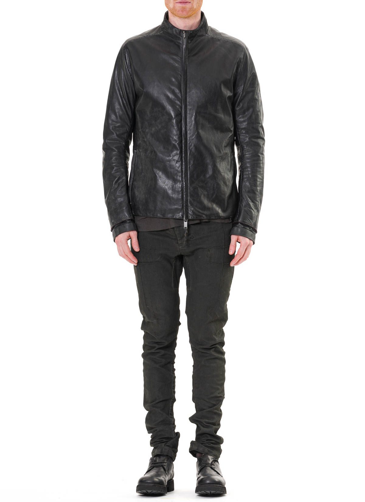 LAYER-0 Classic H Jacket, black, calf leather