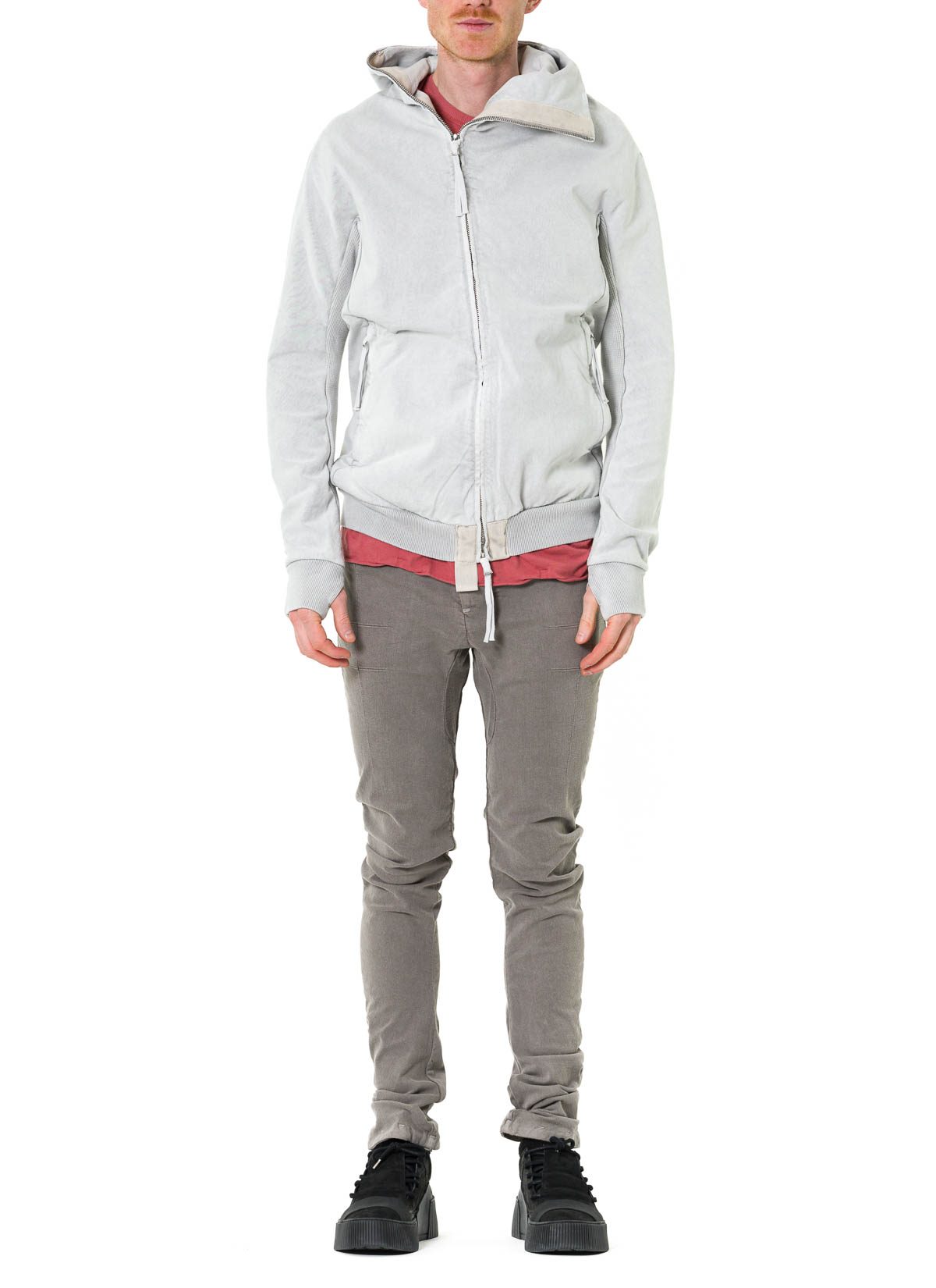 BORIS BIDJAN SABERI ZIPPER2.1, light grey, cotton (FTO00002 + F0406C)