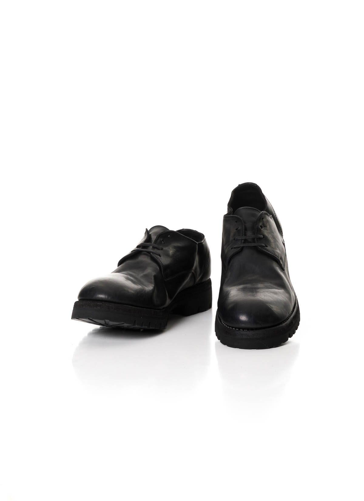 GUIDI 792V Classic Derby Shoe Vibram, black, horse leather