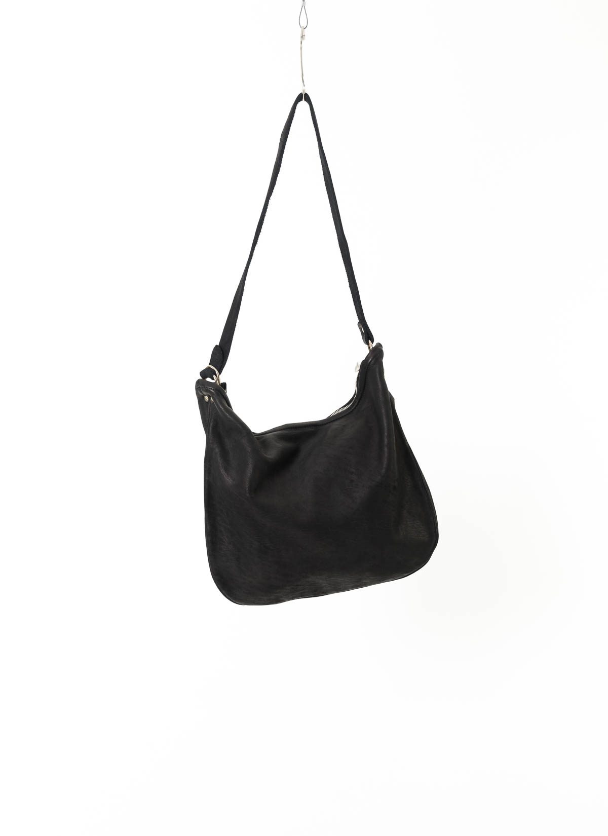 hide-m  GUIDI Q10M Shoulder Bag, black horse leather