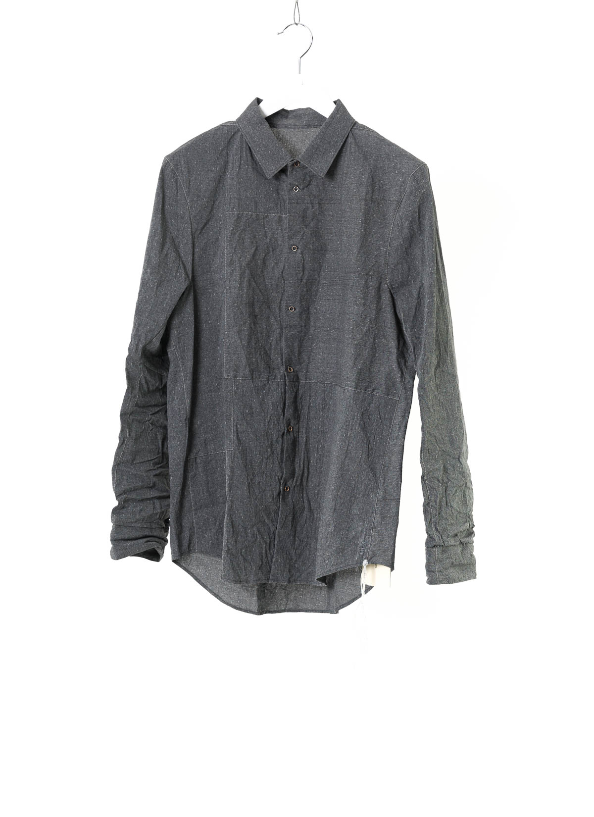 TAICHI MURAKAMI Displacement Inside Shirt, medium grey, paper/cotton