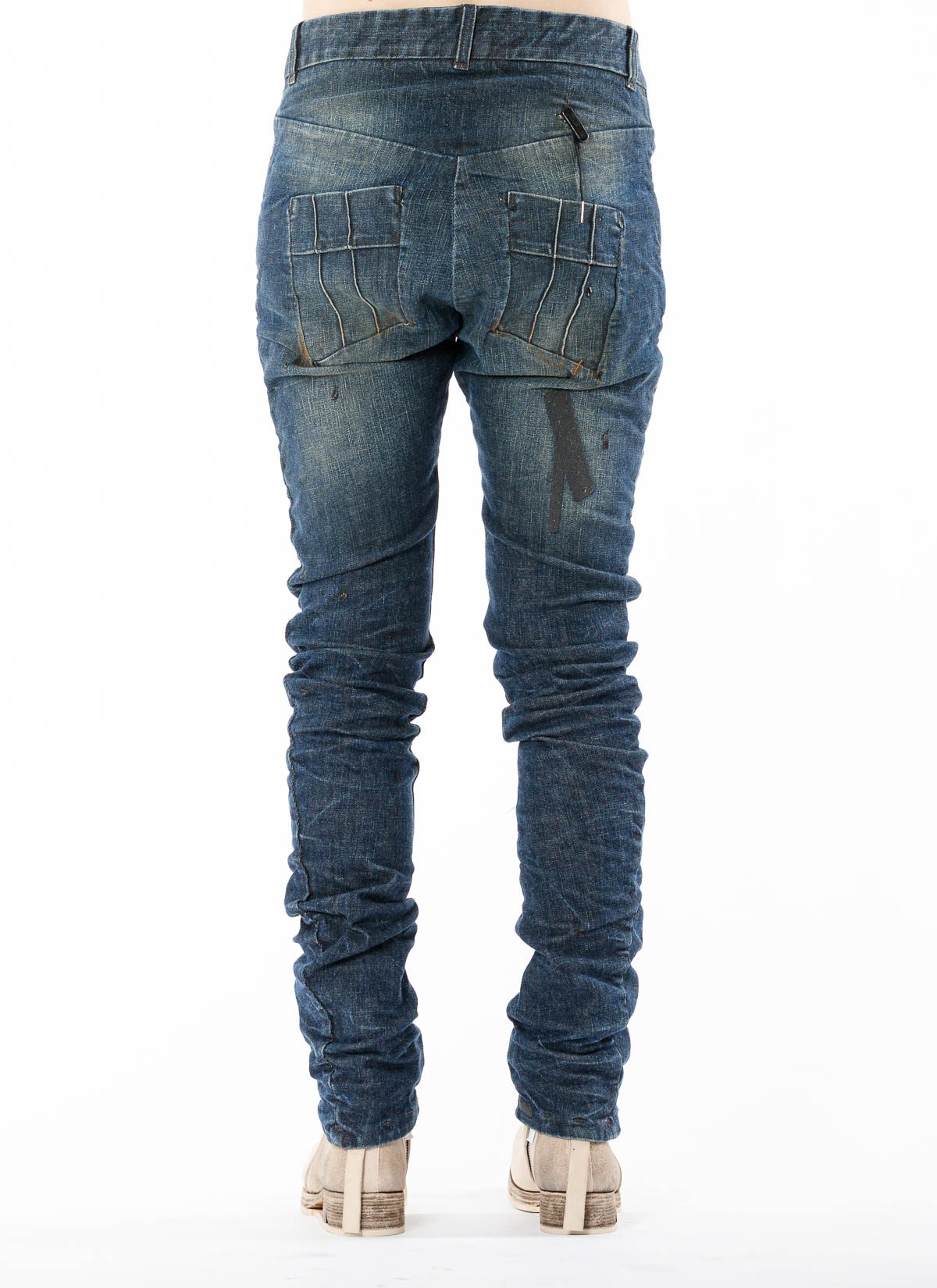 BORIS BIDJAN SABERI P13TF, dirty dark denim 2022, 98% CO / 2% PU (FKU10002)