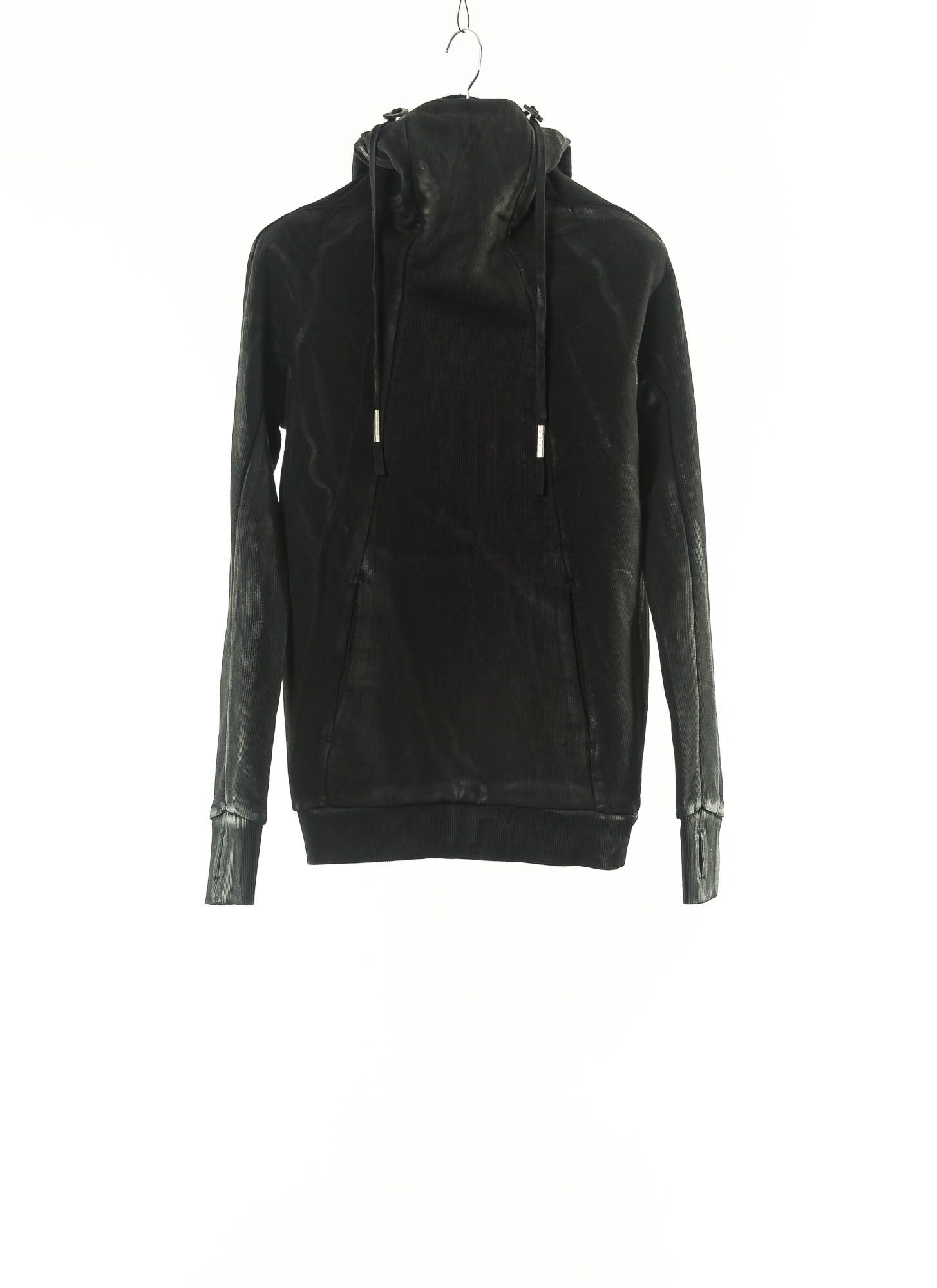 BORIS BIDJAN SABERI HOODY2 black cotton FTT00011