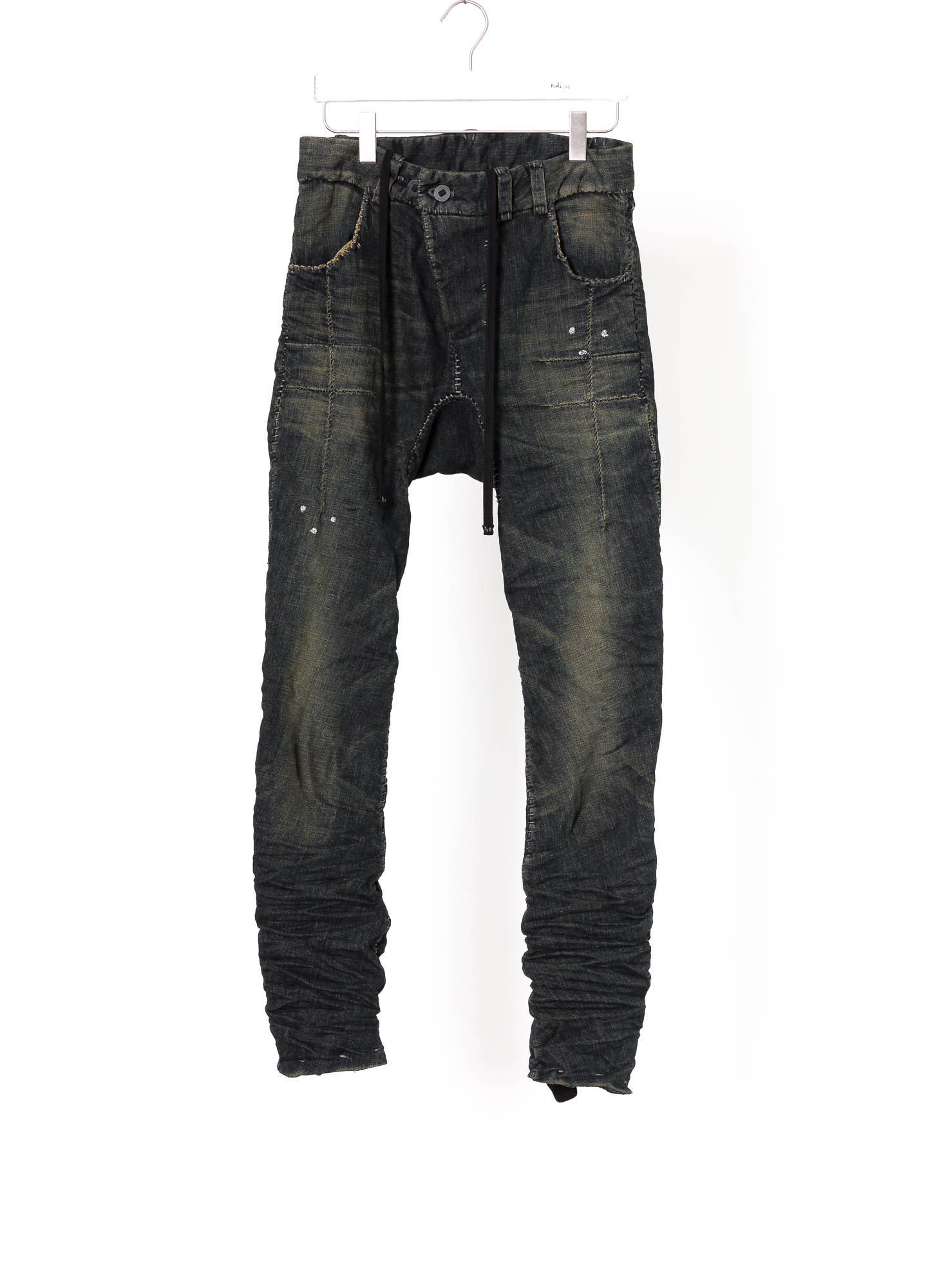 BORIS BIDJAN SABERI P13HS TF, dirty dark denim, 98% CO / 2% PU (FKU10002)