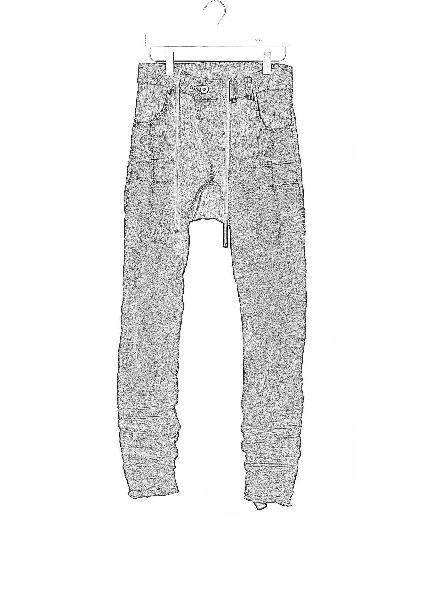 BORIS BIDJAN SABERI P13HS TF, dirty dark denim, 98% CO / 2% PU (FKU10002)