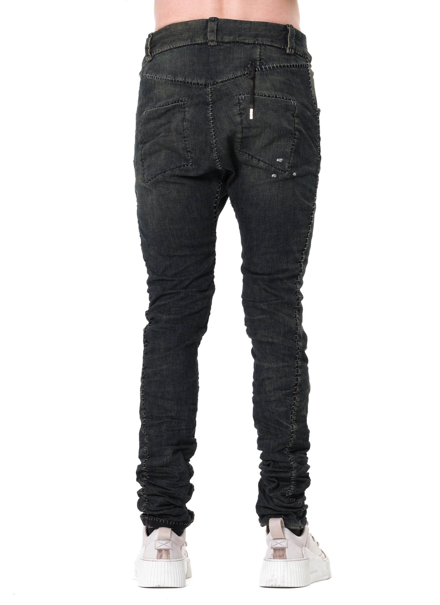 BORIS BIDJAN SABERI P13HS TF, dirty dark denim, 98% CO / 2% PU (FKU10002)