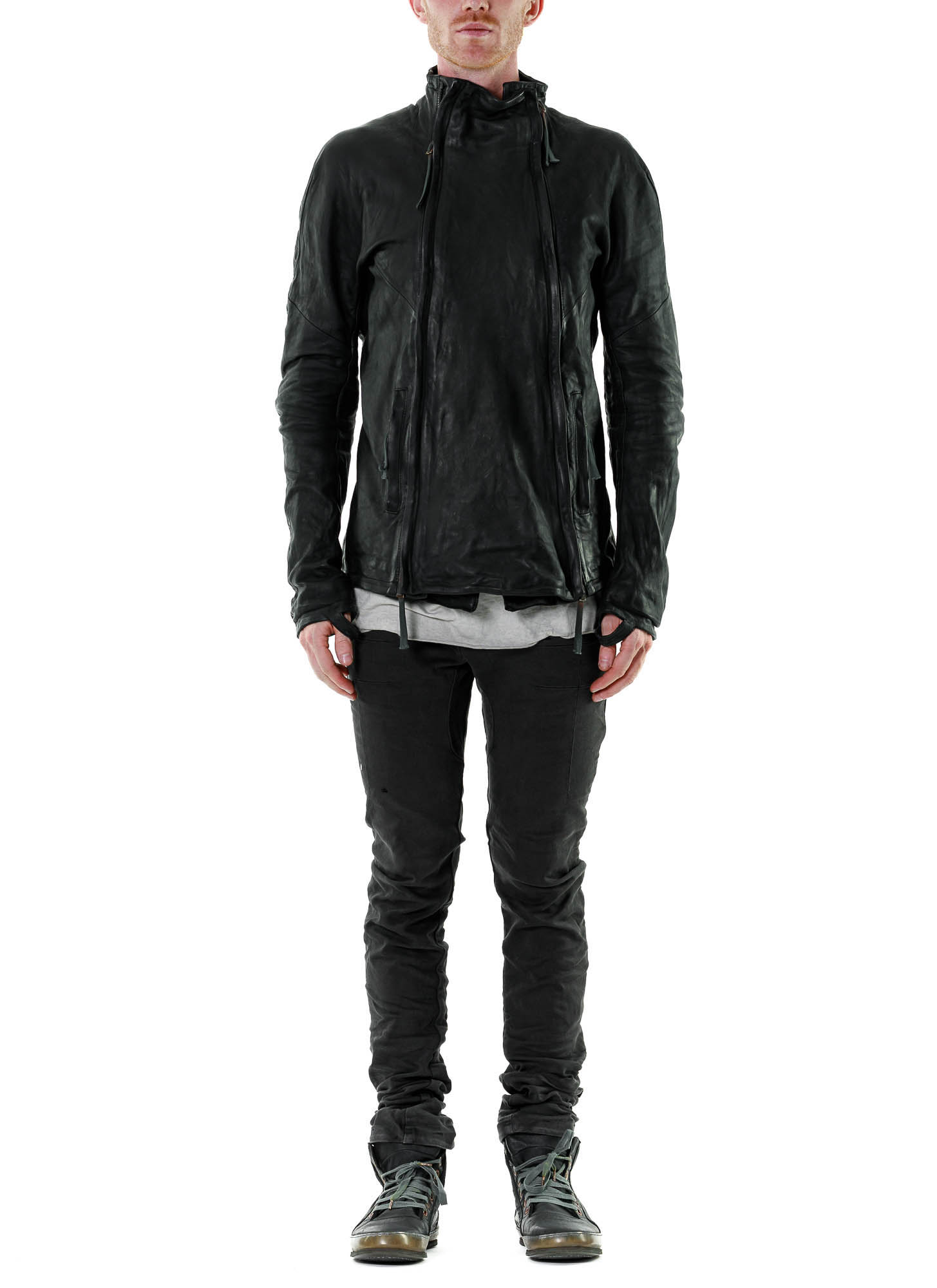 BORIS BIDJAN SABERI J4, exclusively full black, horse leather (FMM20002)