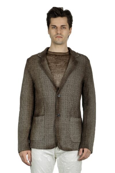 AVANT TOI Herren Ausgeblichener Sakko schwarz braun