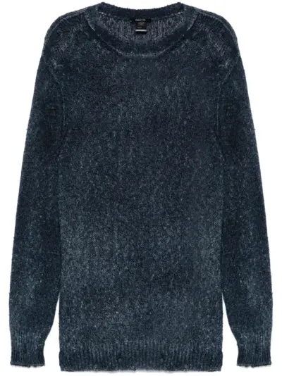 Avant Toi distressed-effect sweater - Blue