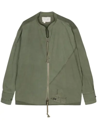 Greg Lauren cotton zip-up jacket - Green