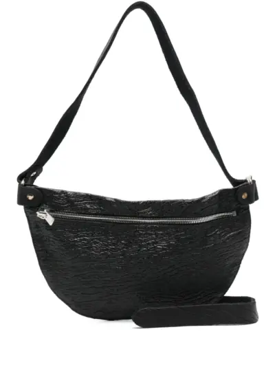 Guidi grained belt bag - Black
