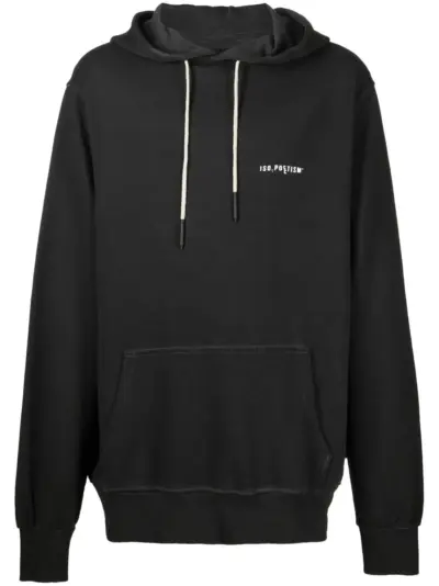 ISO.POETISM logo-print pullover hoodie - Black