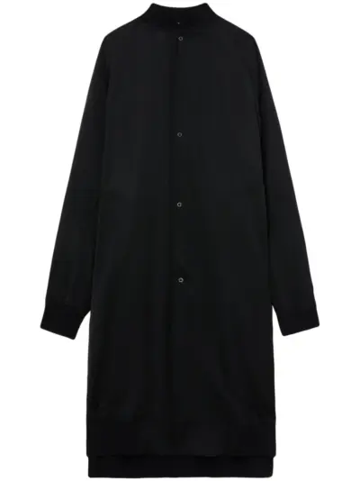 Julius baseball-collar button-up coat - Black