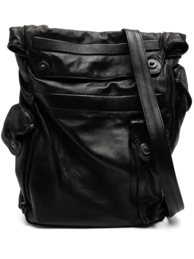Julius coated large gasmask bag - Black