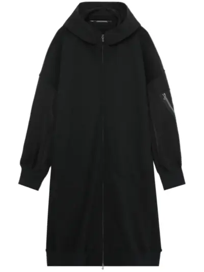 Julius hooded drop-shoulder coat - Black