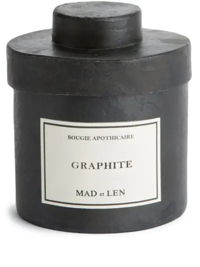 MAD et LEN D'Apothicaire Graphite scented candle (300g) - Black