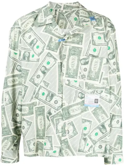 Maison MIHARA YASUHIRO Dollar Bill long-sleeve shirt - Neutrals