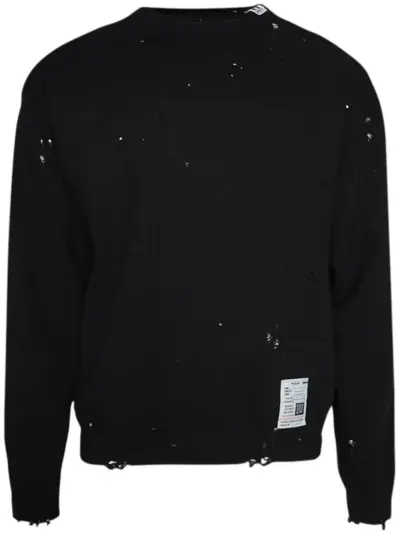 Maison MIHARA YASUHIRO distressed knit pullover - Black