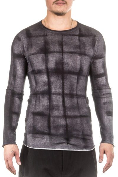 Masnada Herren Kaschmir Pullover grid anthrazit