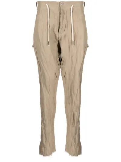 Masnada crinkled drawstring track pants - Brown