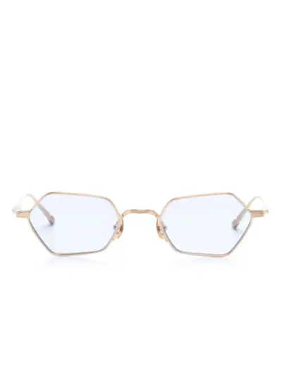 Matsuda geometric-frame titanium sunglasses - Gold