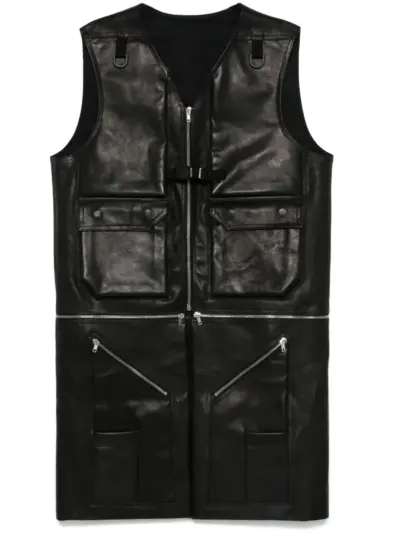 Rick Owens Utility leather vest - Black