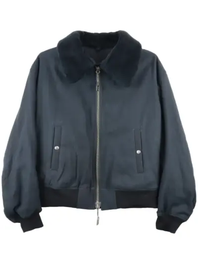 Yohji Yamamoto Lady-print bomber jacket - Black