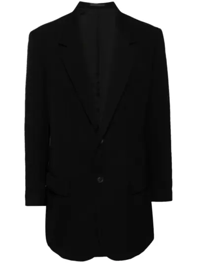 Yohji Yamamoto single-breasted blazer - Black