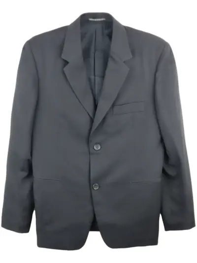 Yohji Yamamoto single-breasted wool blazer - Black